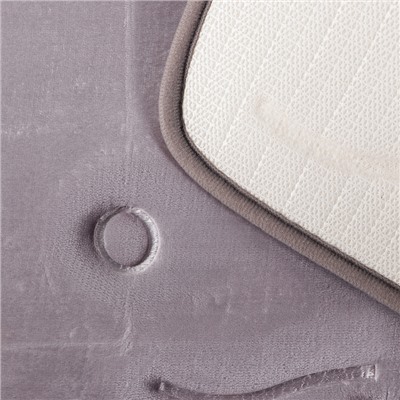 Коврик для ванной «Дельфины», 50×80 см, серый