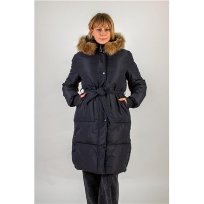 Зимняя парка, натуральный мех арт.623 (Черный)