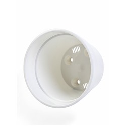 Кашпо для цветов «Клевер», 4.5 л, d=20 см, h=18 см, пластик, белый