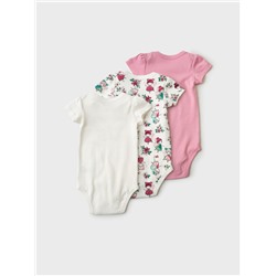 Боди детское трикотажное для девочек, 3 шт в комплекте