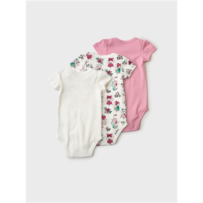 Боди детское трикотажное для девочек, 3 шт в комплекте