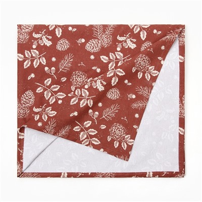 Скатерть «Этель New Year's plants» 110×149 см, 100% хл, рогожка 186 г/м²