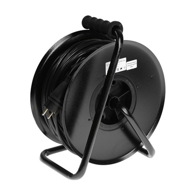 Удлинитель на катушке 50 м, 16 А, 250 В, IP20, ПВС 3×2.5, каркас металл