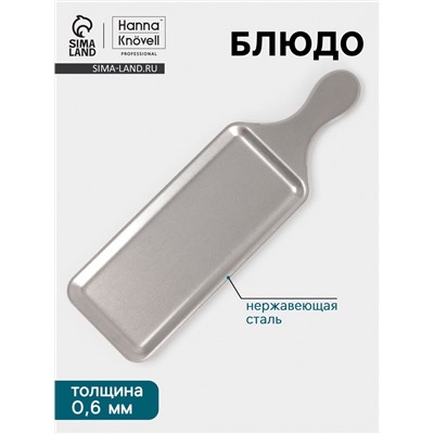 Блюдо Hanna Knövell Vanha, 38×11.5×1.5 см, нержавеющая сталь, серебристое