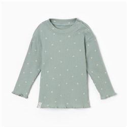 Футболка с длинным рукавом Крошка Я Olives, рост 62-68 см, оливковая