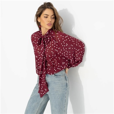 Блуза для счастья в любви, Привлекаю удачу (бордо)