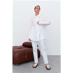 Рубашка длинная  S002_W/Белый