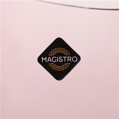 Стаканы Magistro «Иллюзия», 450 мл, 9.5×11.5 см, набор 6 шт., стекло, розовые