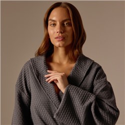 Халат вафельный женский SL HOME: Waffle "Гри Сандре", размер M, 100% хлопок, 320 г/м2