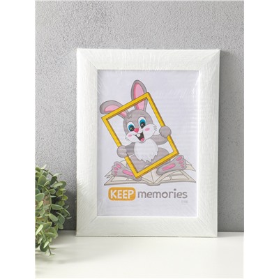 Фоторамка для фото 21×30 см Keep memories Luxe Elegance, с ножкой, пластик, белый, (пластиковый экран)