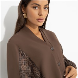 Кардиган комбинированный, Контракт на роскошь (brown)