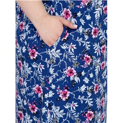 Платье "Душка (синий) Цветы"