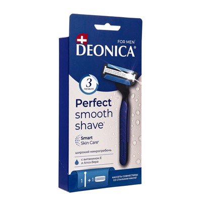 Бритвенный станок со сменной кассетой DEONICA 3 FOR MEN, 3 лезвия
