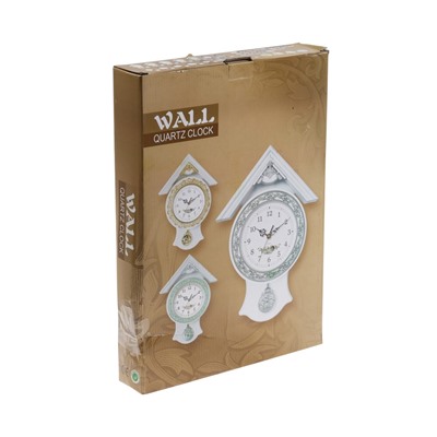 УЦЕНКА Часы настенные, серия: Маятник, «Белый домик», дискретный ход, 40×29 см, d=16 см