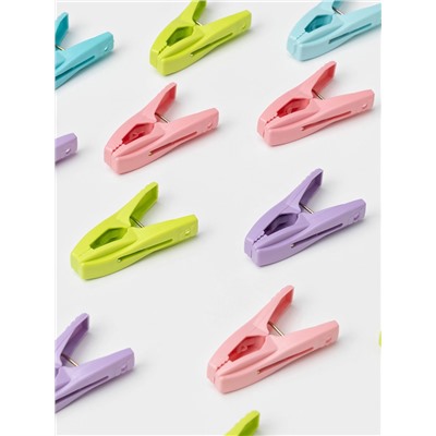 Прищепки для белья в синей корзинке Доляна, 6 см, 20 шт., МИКС