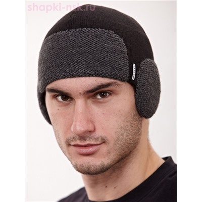 HELM Шапка с ушками мужская (57-59)