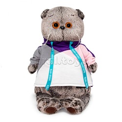 Кот Басик в разноцветной толстовке