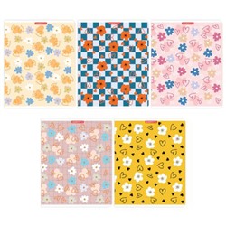 Тетрадь  48л клетка "Цветочный паттерн" 15014/5 Academy style