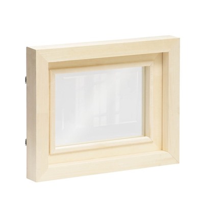 Окно деревянное для бани, 40×50 см, двойное стекло