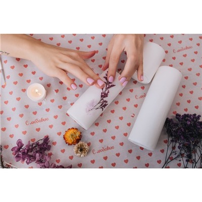 Набор свечей - цилиндров «Интерьерный», 4 шт., 6×4 см, 10 ч, белый