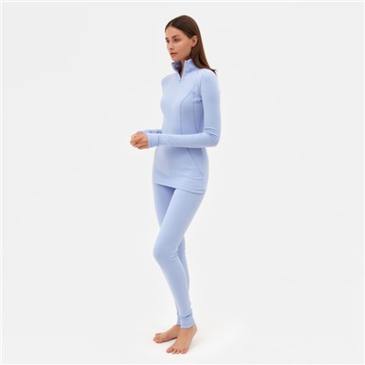 Термобельё женское (лонгслив, лосины) MINAKU, голубое, размер 54