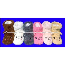 6 ПАР - Носки-САПОЖКИ женские с мехом Мордочки ВЫСОКИЕ № 2