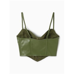 Корсет женский кожаный MIST, размер XS, хаки