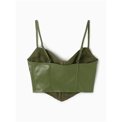 Корсет женский кожаный MIST, размер XS, хаки