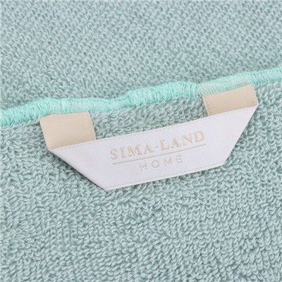 Салфетки махровые SL HOME: Frame «Аззура», 30×30 см - 3 шт., хлопок 100%, бирюзовые