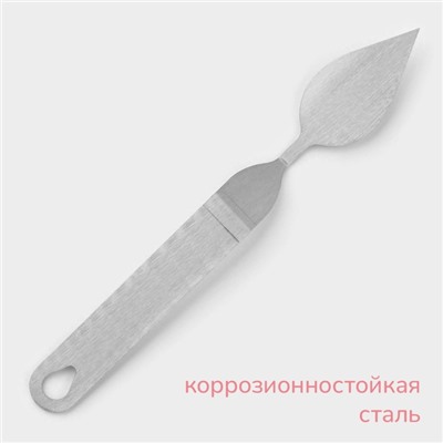 Лопатка кондитерская KONFINETTA, 20.5×3 см, рабочая часть 6×3 см, серебристая