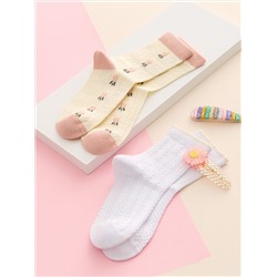 Omsa Носки OMSA kids   Calzino 22A03 ажурная косичка и цветочки