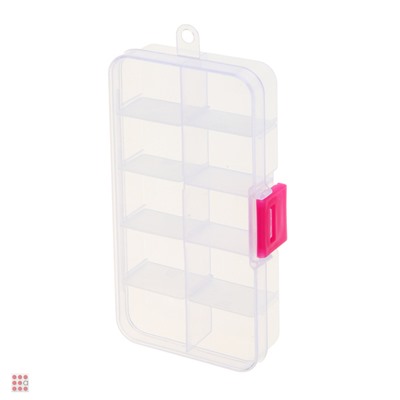 Контейнер для бисера 10 отделений, 12,7x6,5x2,3см