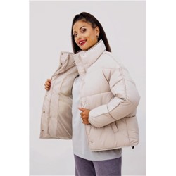 Стильная куртка Оверсайз арт.592 Евро-зима, демисезон (Светло-бежевый)