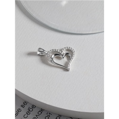 Подвеска из серебра с фианитами родированная 925 пробы 403012-488р