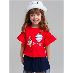 Фуфайка трикотажная для девочек (футболка)