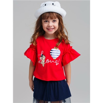 Фуфайка трикотажная для девочек (футболка)