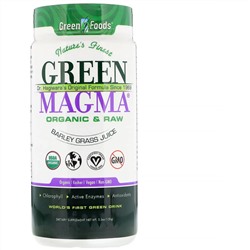Green Foods, Green Magma, сок из зеленых побегов ячменя в порошке, 150 г (5,3 унции)