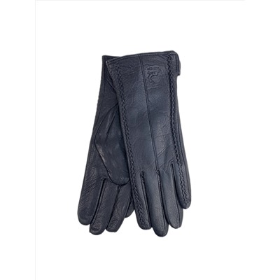 Женские перчатки из натуральной кожи, цвет черный