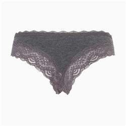 Набор женских трусов слипы (3 шт.), цвет серый/синий/бордовый, размер М (42-44)