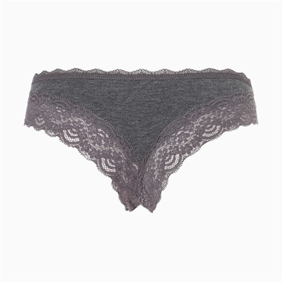 Набор женских трусов слипы (3 шт.), цвет серый/синий/бордовый, размер М (42-44)