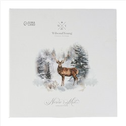 Тарелка новогодняя «Зимний лес», 27×2,2 см, цвет белый