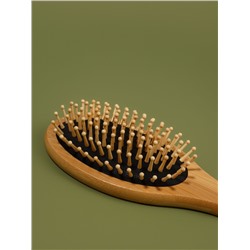 Расчёска массажная BAMBOO, бамбуковая, овальная, 24×8 см