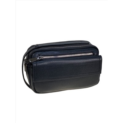 Сумка мужская из натуральной кожи, цвет черный