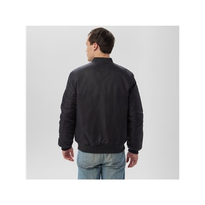 Бомбер мужской на молнии MIST, размер 52, черный