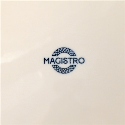 Десертная тарелка Magistro Ocean, d=17 см, фарфор, голубая