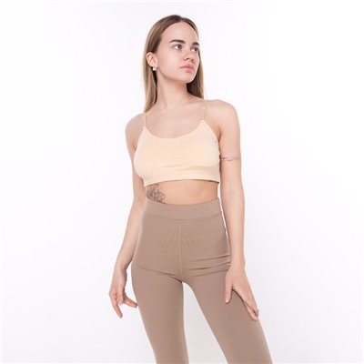 Легинсы спортивные женские Mark Formelle, кофе, размер 44 (S)