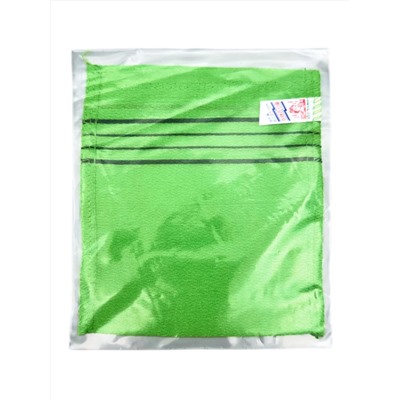 Bath Towel Мочалка-варежка для душа с пилинг-эффектом, однослойная, зелёный 28193