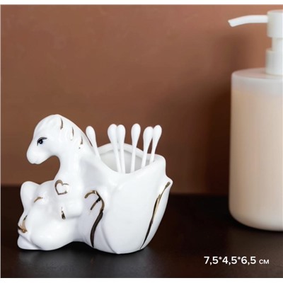 Подставка для ватных палочек Лошадь 8 см / B5448 /уп 144/ Символ года 2026 744510