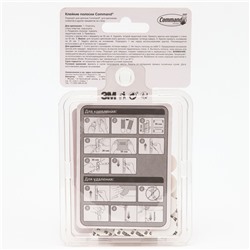 Легкоудаляемые самоклеящиеся полоски Command для плакатов, белые, 24 шт.