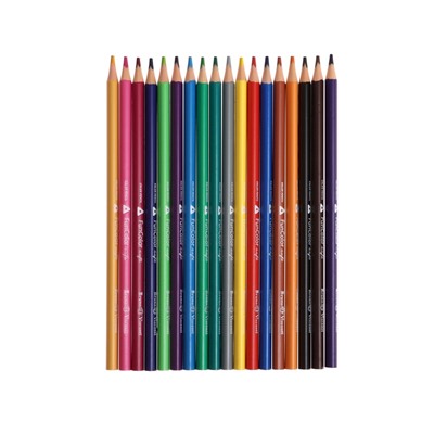 Карандаши цветные 18 цветов BrunoVisconti. FunColor, пластиковые, трёхгранные, МИКС